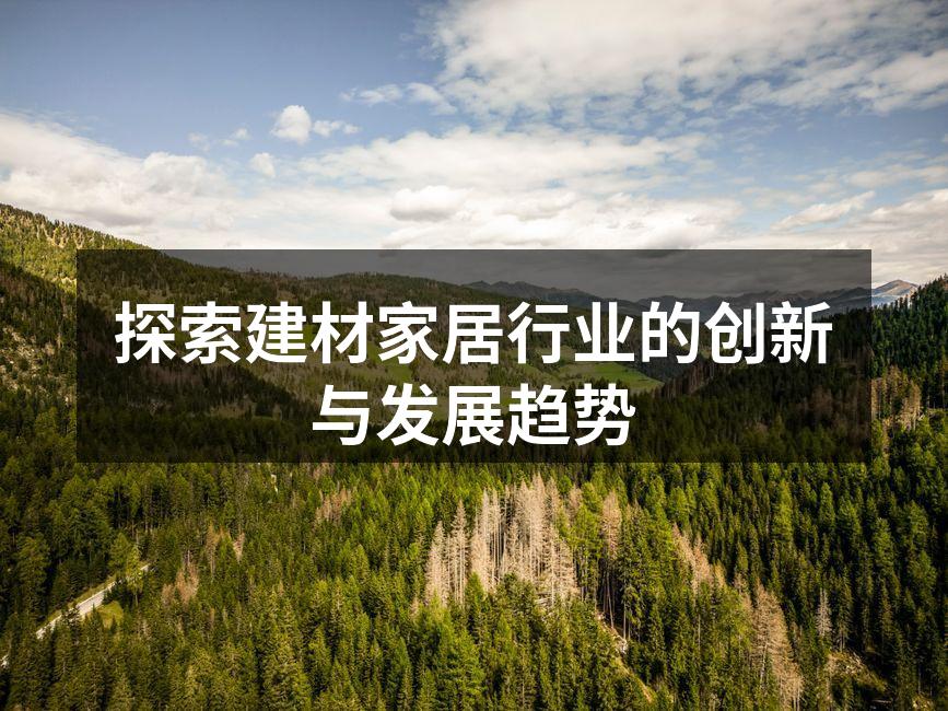 探索建材家居行业的创新与发展趋势